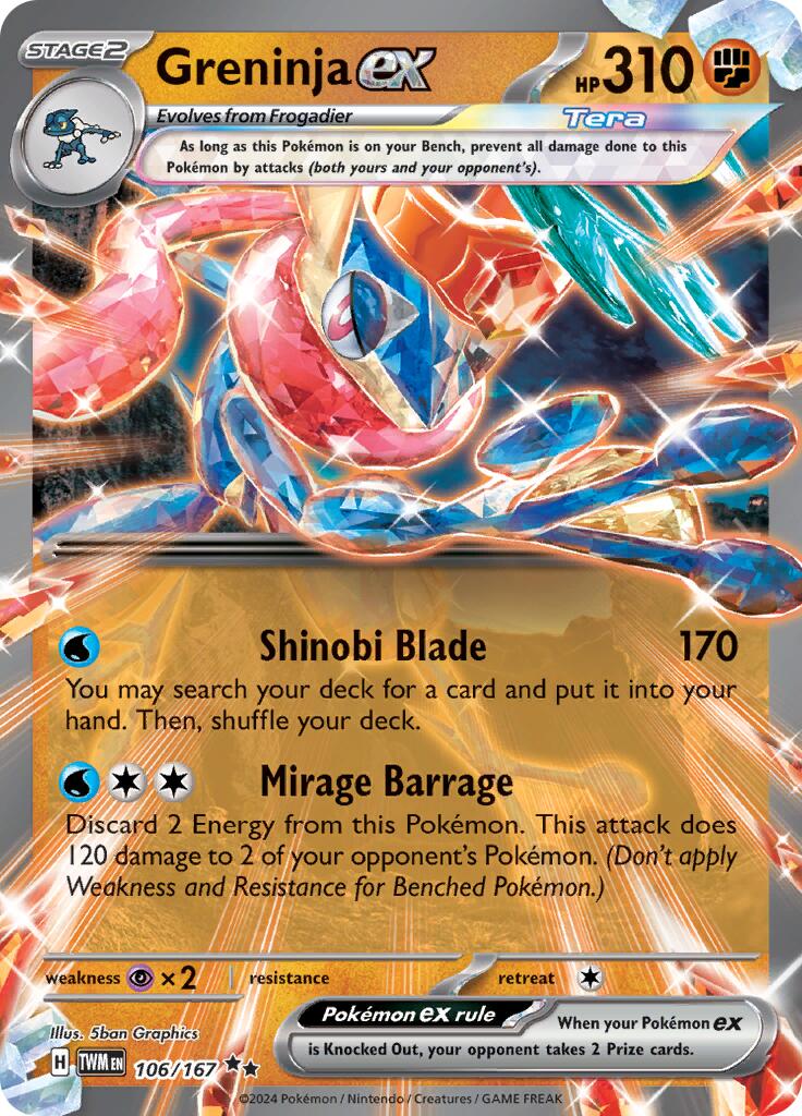 Greninja ex (106/167) [Scarlet & Violet: Twilight Masquerade] | Infinity Cards & Collectibles
