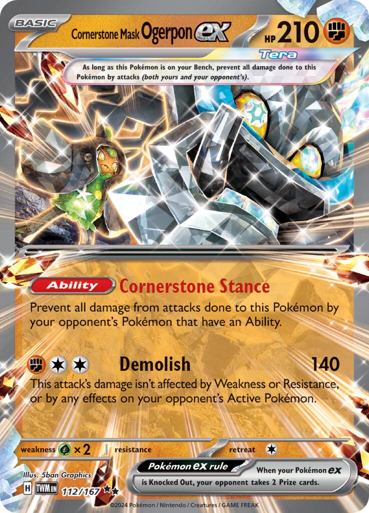 Cornerstone Mask Ogerpon ex (112/167) [Scarlet & Violet: Twilight Masquerade] | Infinity Cards & Collectibles