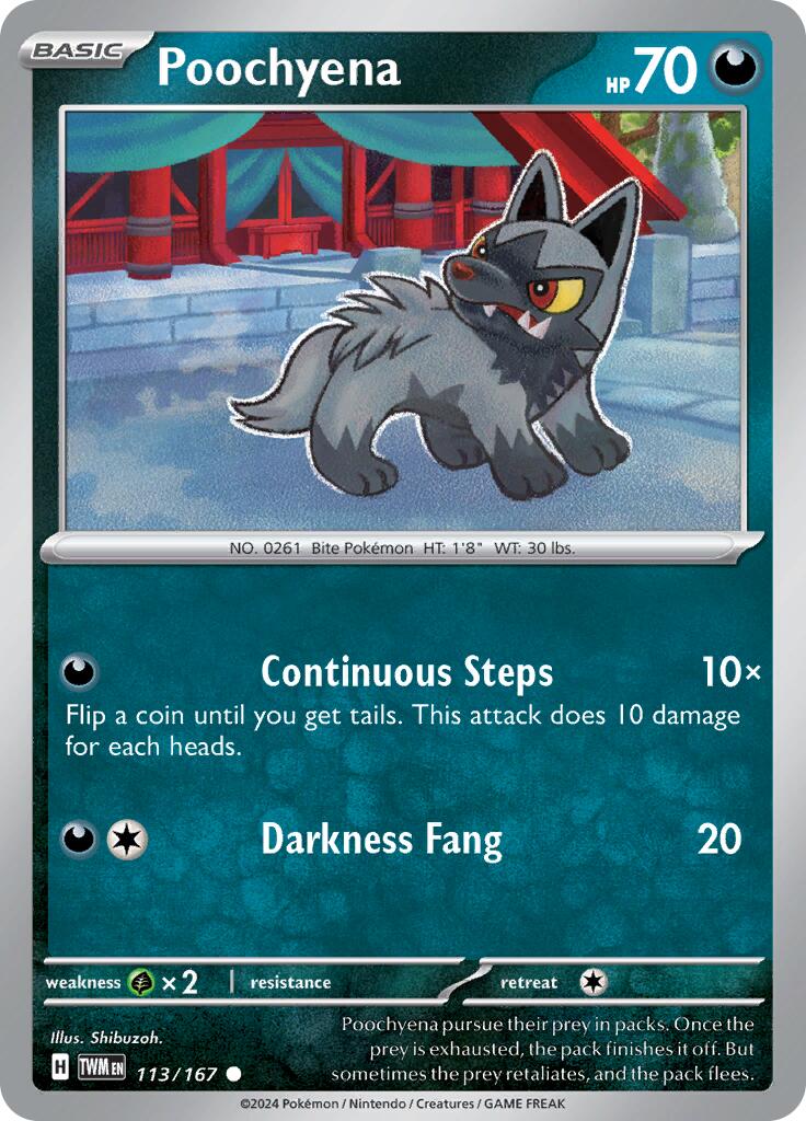Poochyena (113/167) [Scarlet & Violet: Twilight Masquerade] | Infinity Cards & Collectibles