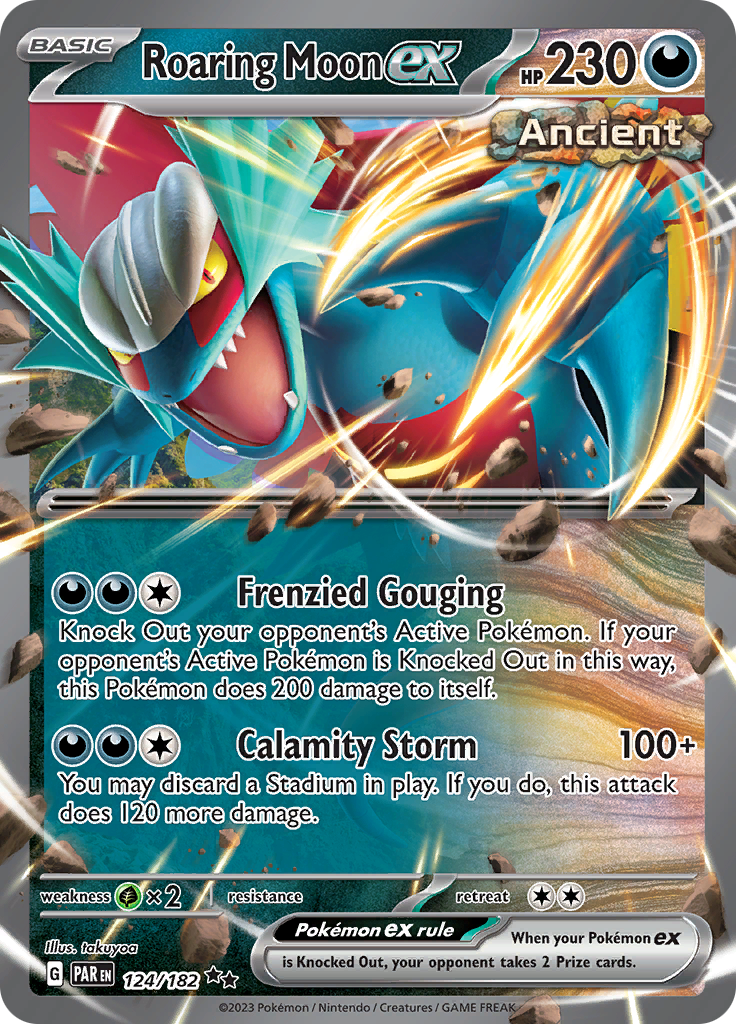 Roaring Moon ex (124/182) [Scarlet & Violet: Paradox Rift] | Infinity Cards & Collectibles