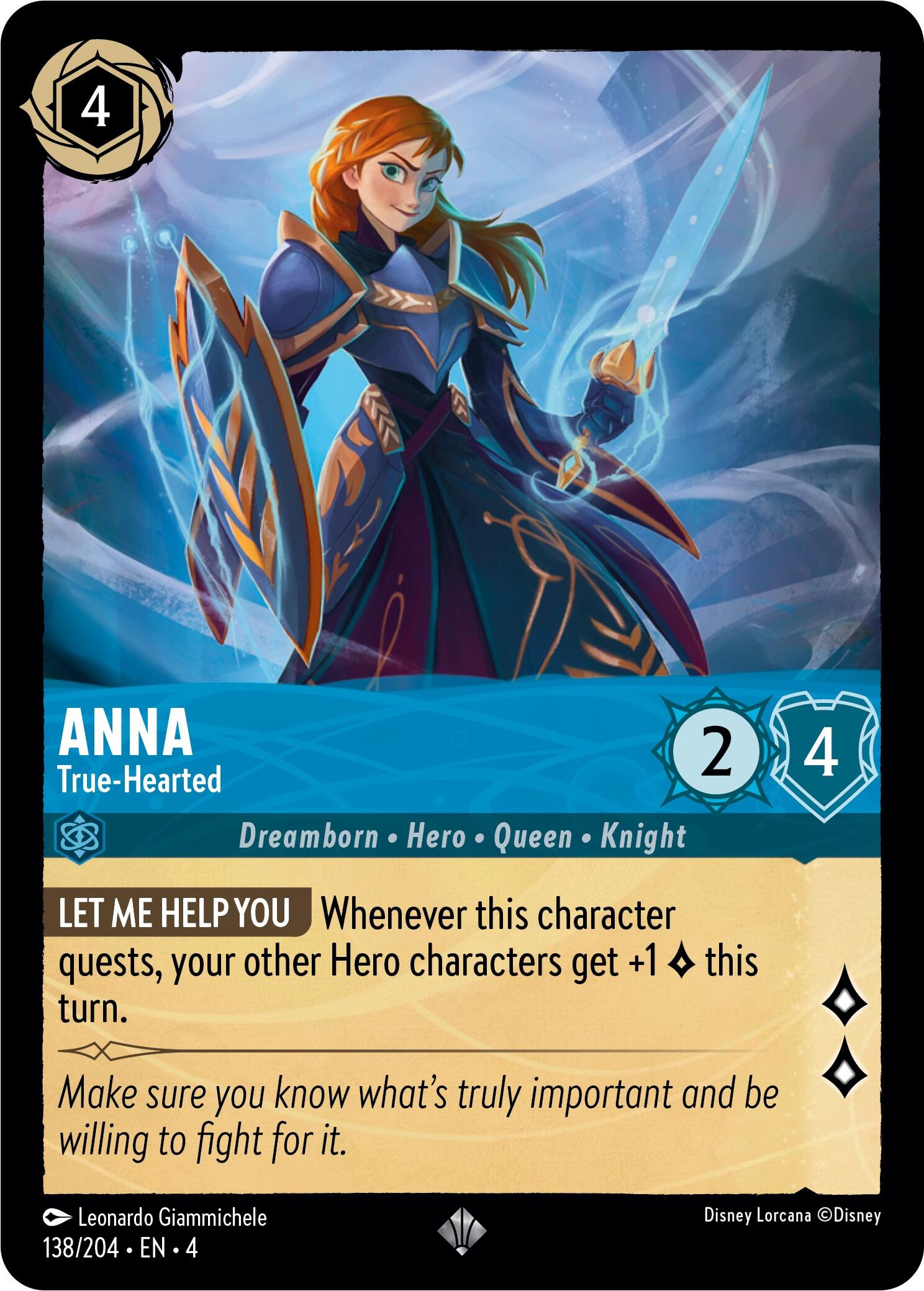 Anna - True-Hearted (138/204) [Ursula's Return] | Infinity Cards & Collectibles
