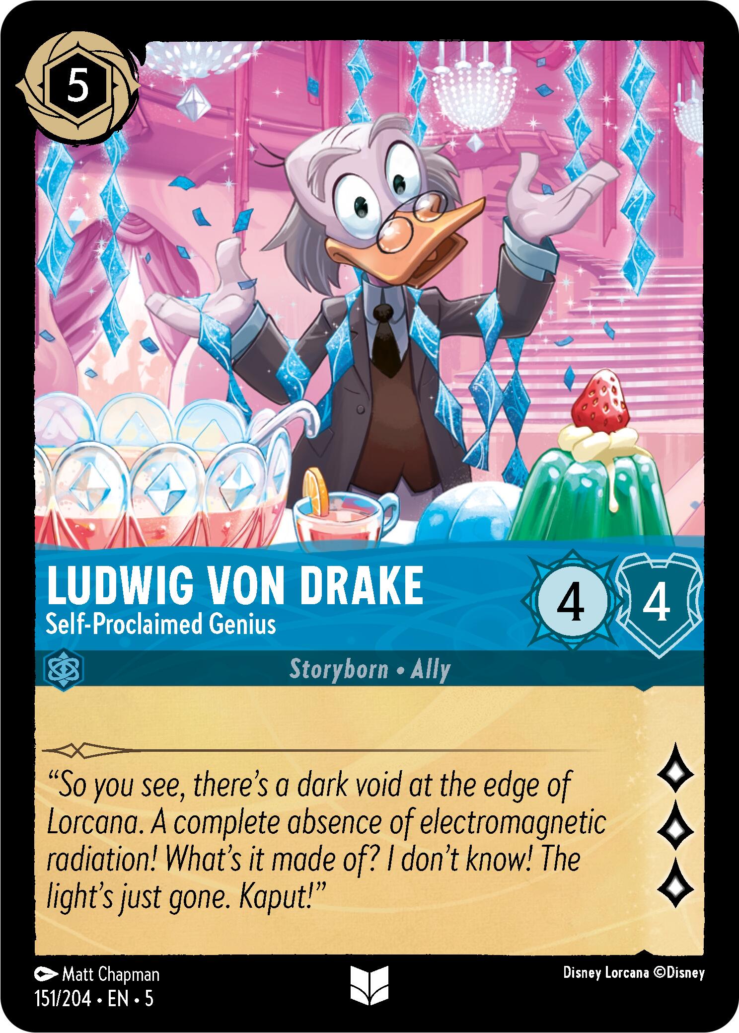 Ludwig Von Drake - Self-Proclaimed Genius (151/204) [Shimmering Skies] | Infinity Cards & Collectibles