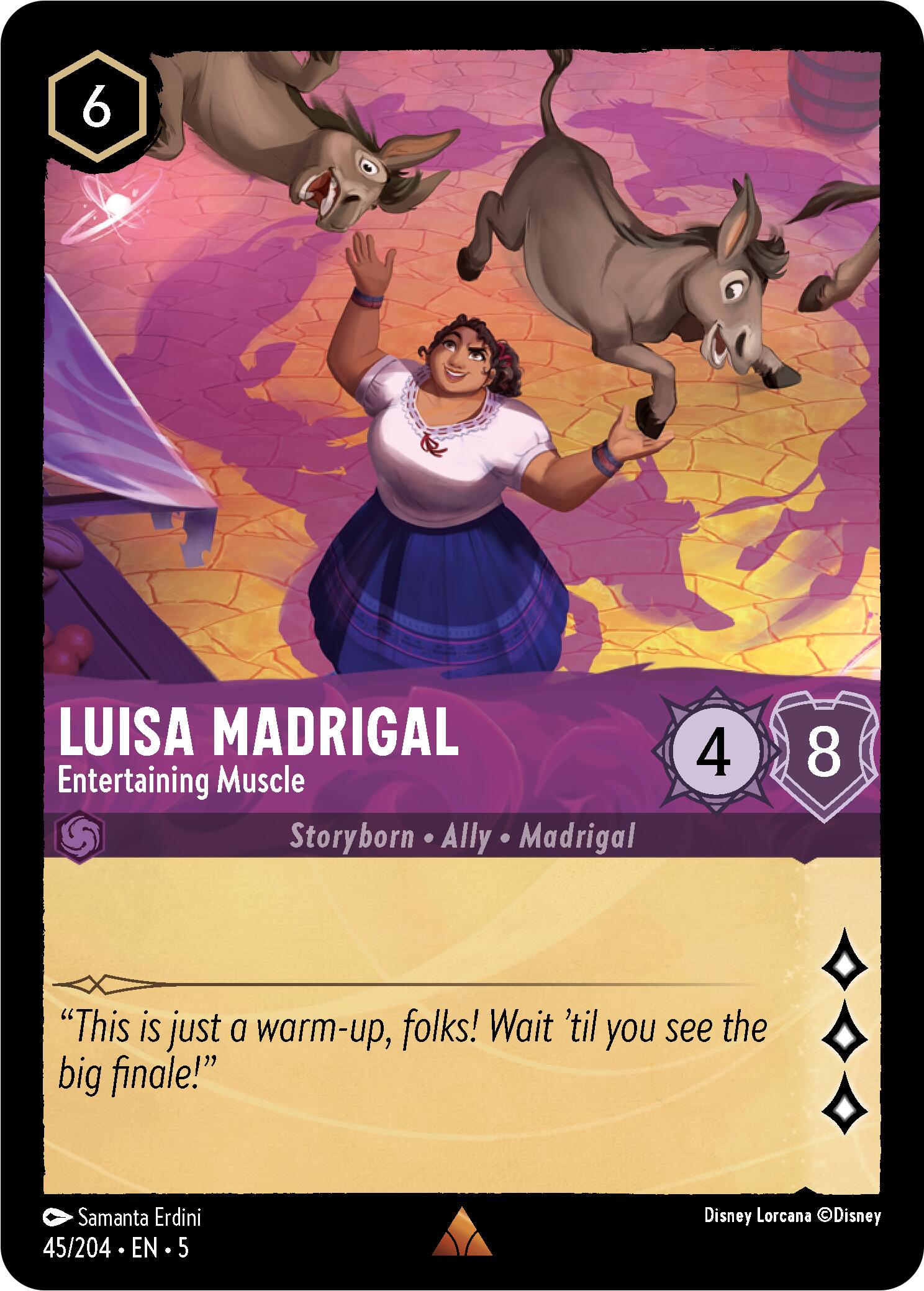 Luisa Madrigal - Entertaining Muscle (45/204) [Shimmering Skies] | Infinity Cards & Collectibles