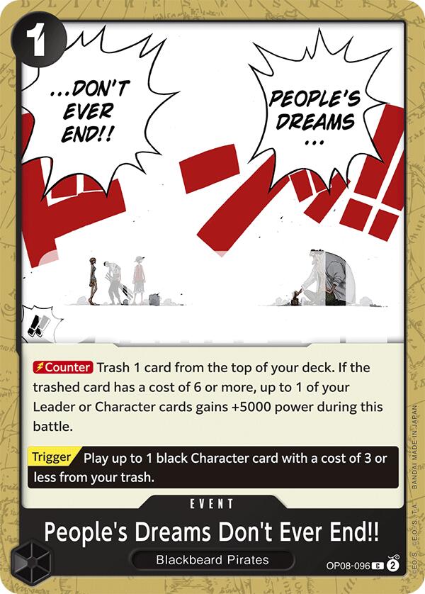 People's Dreams Don't Ever End!! [Two Legends] | Infinity Cards & Collectibles