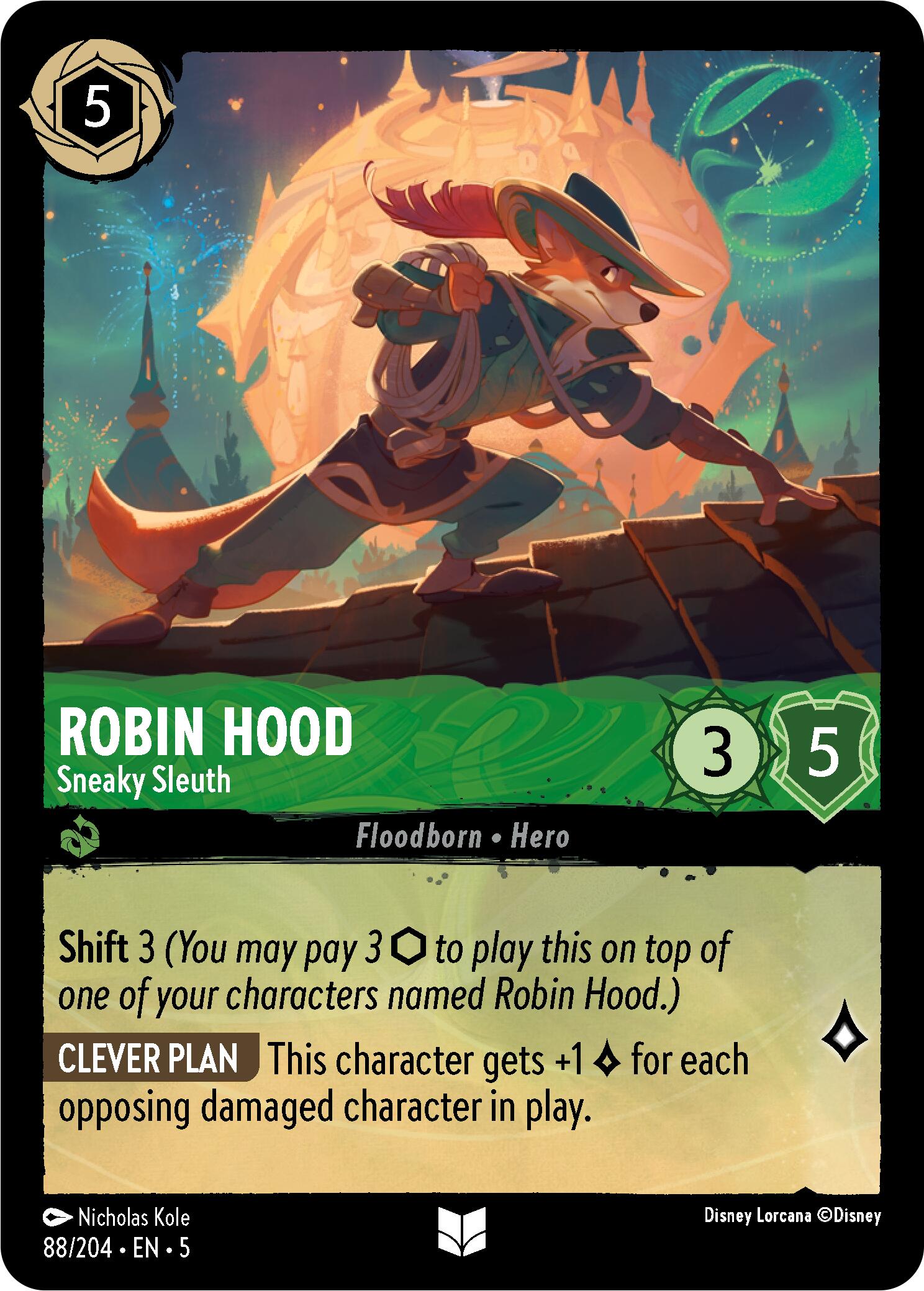 Robin Hood - Sneaky Sleuth (88/204) [Shimmering Skies] | Infinity Cards & Collectibles