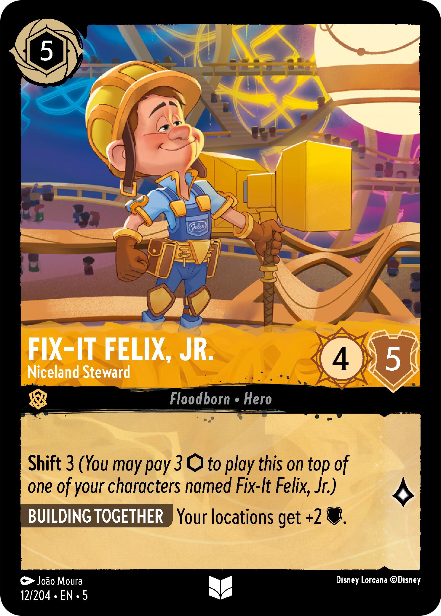 Fix-It Felix, Jr. - Niceland Steward (12/204) [Shimmering Skies] | Infinity Cards & Collectibles