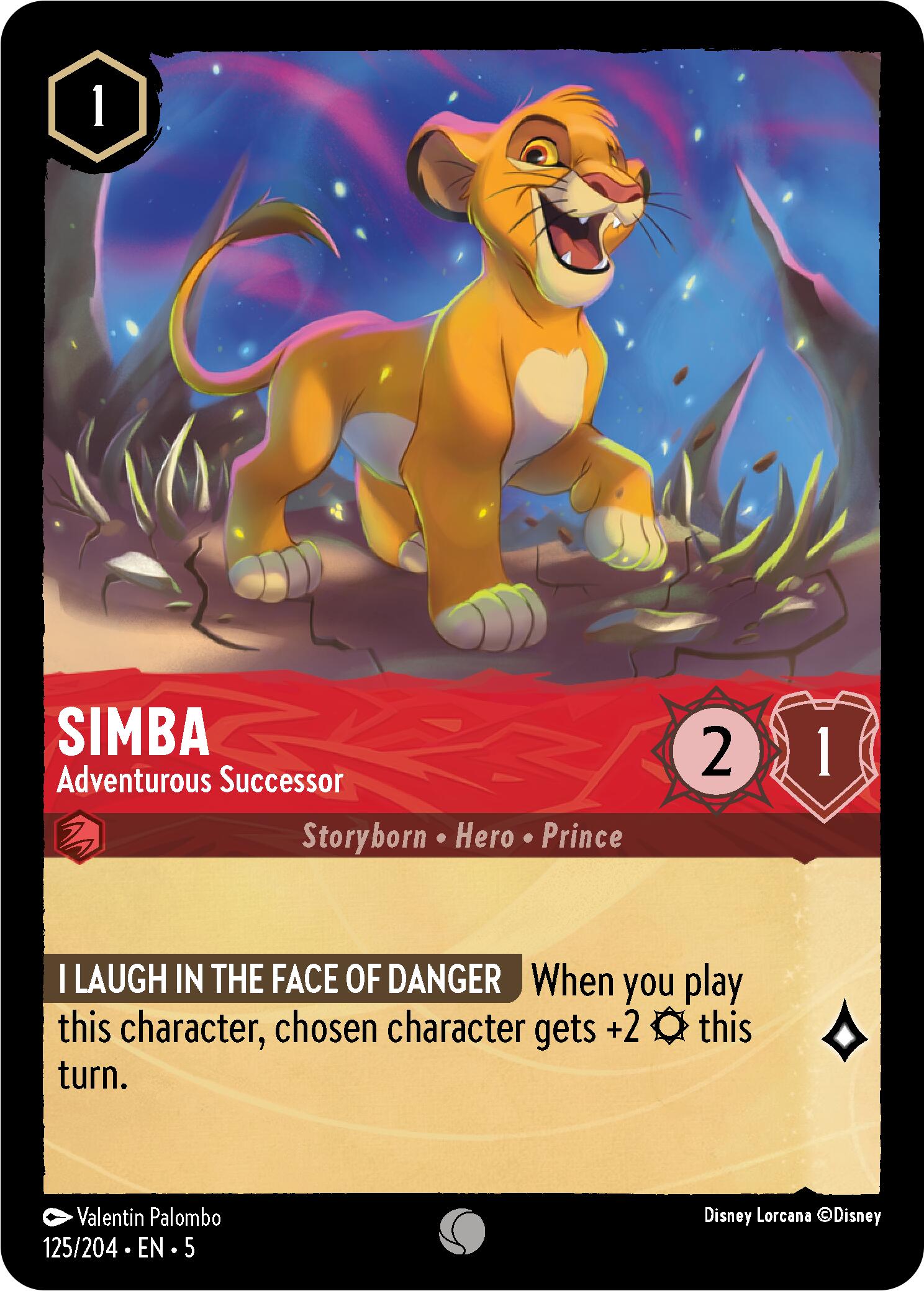 Simba - Adventurous Successor (125/204) [Shimmering Skies] | Infinity Cards & Collectibles