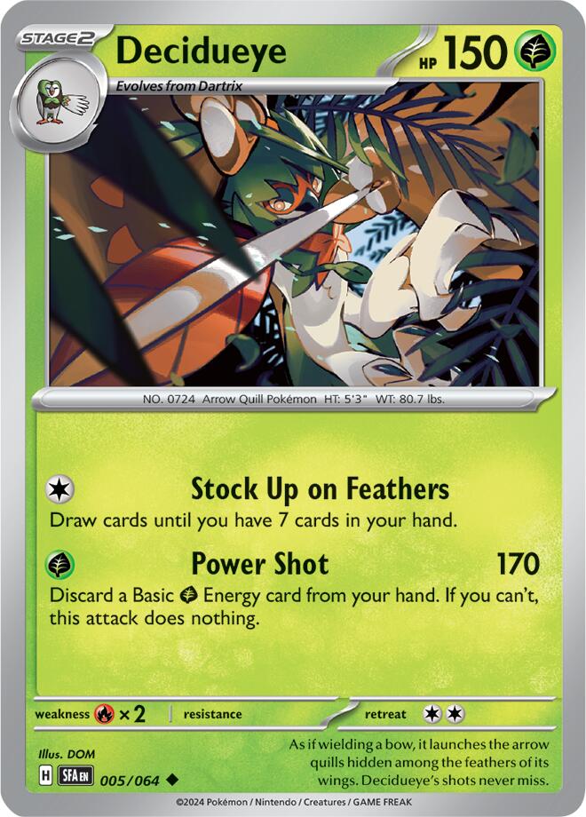 Decidueye (005/064) [Scarlet & Violet: Shrouded Fable] | Infinity Cards & Collectibles