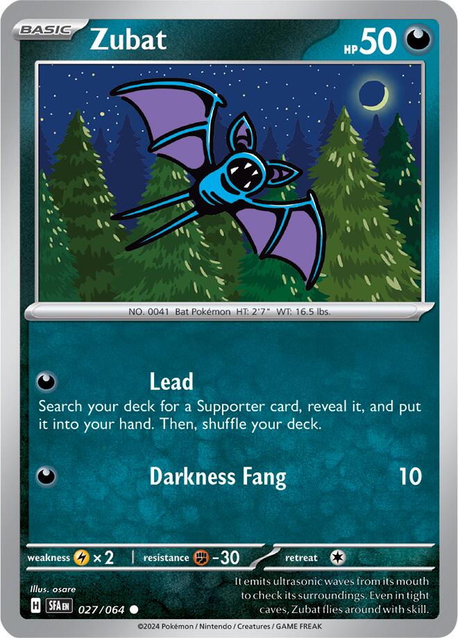 Zubat (027/064) [Scarlet & Violet: Shrouded Fable] | Infinity Cards & Collectibles
