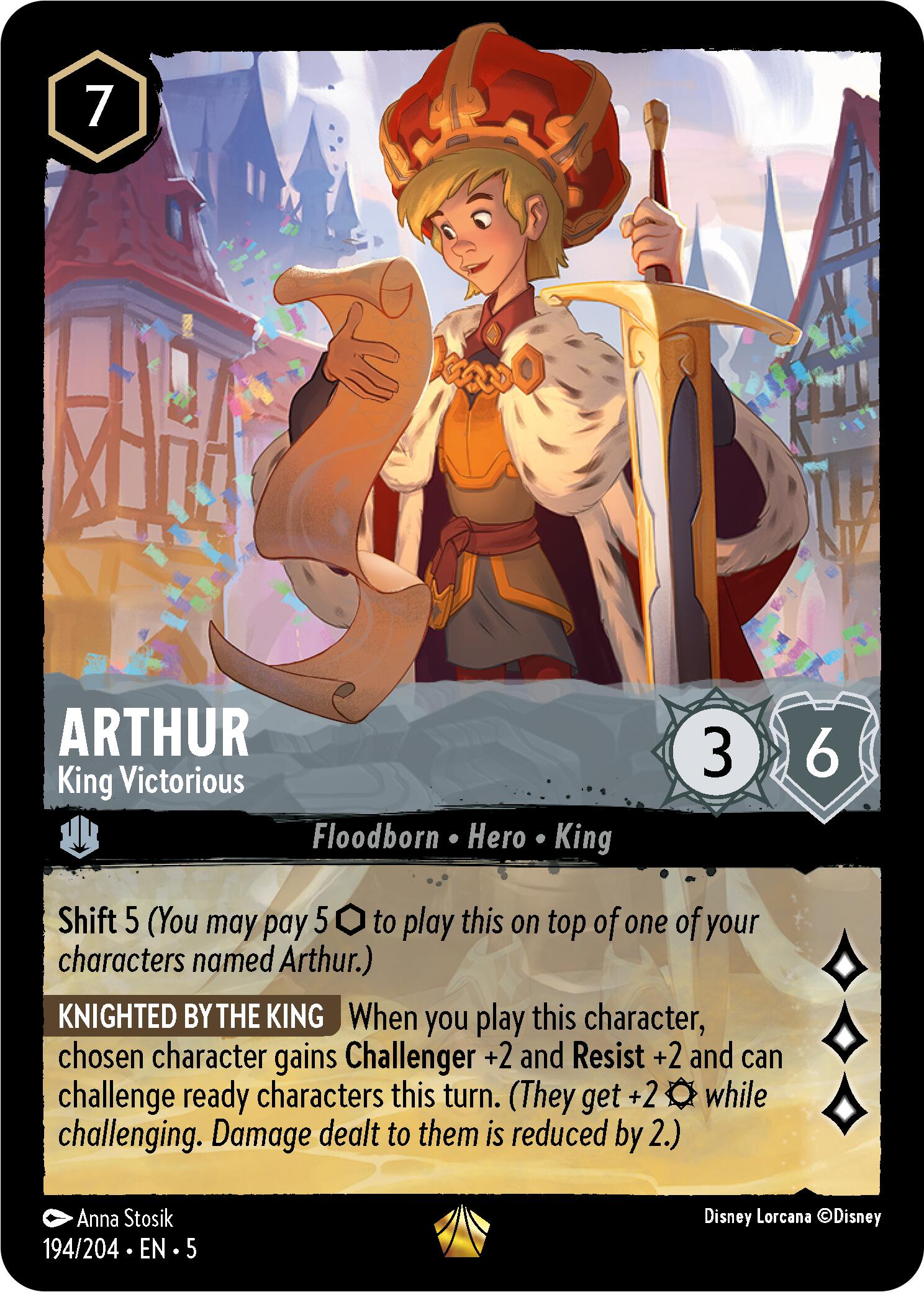Arthur - King Victorious (194/204) [Shimmering Skies] | Infinity Cards & Collectibles
