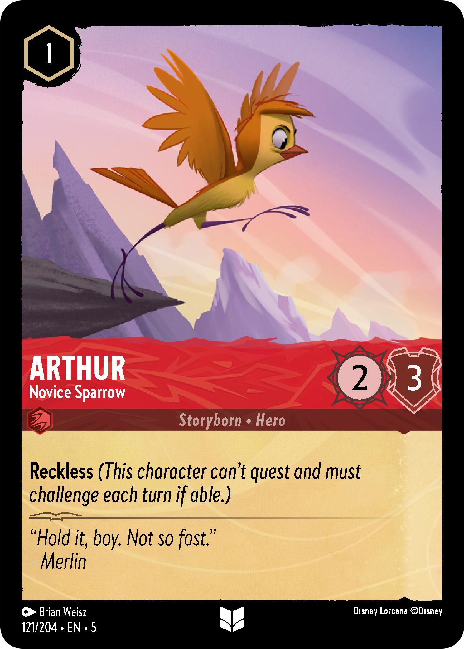 Arthur - Novice Sparrow (121/204) [Shimmering Skies] | Infinity Cards & Collectibles