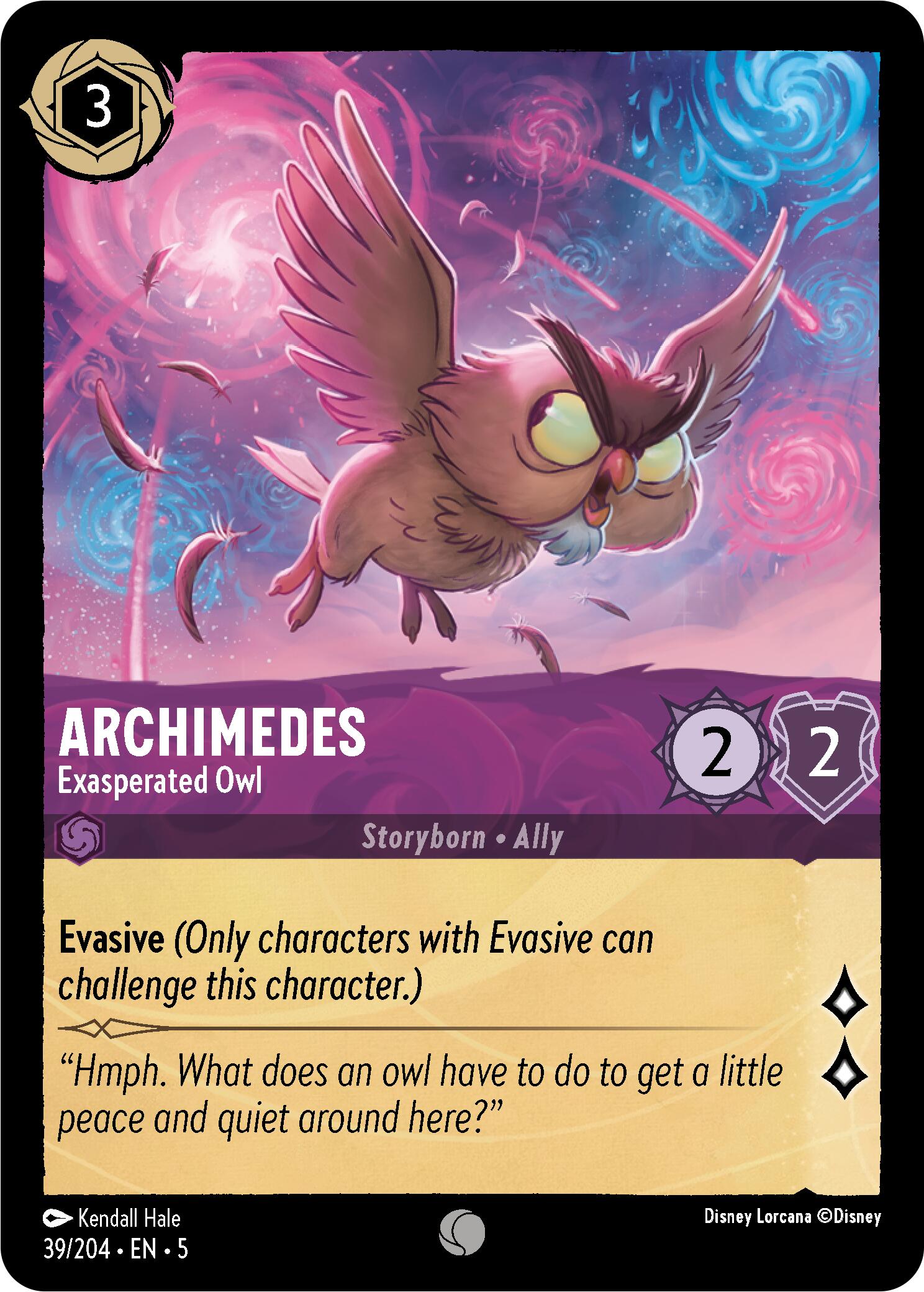 Archimedes - Exasperated Owl (39/204) [Shimmering Skies] | Infinity Cards & Collectibles