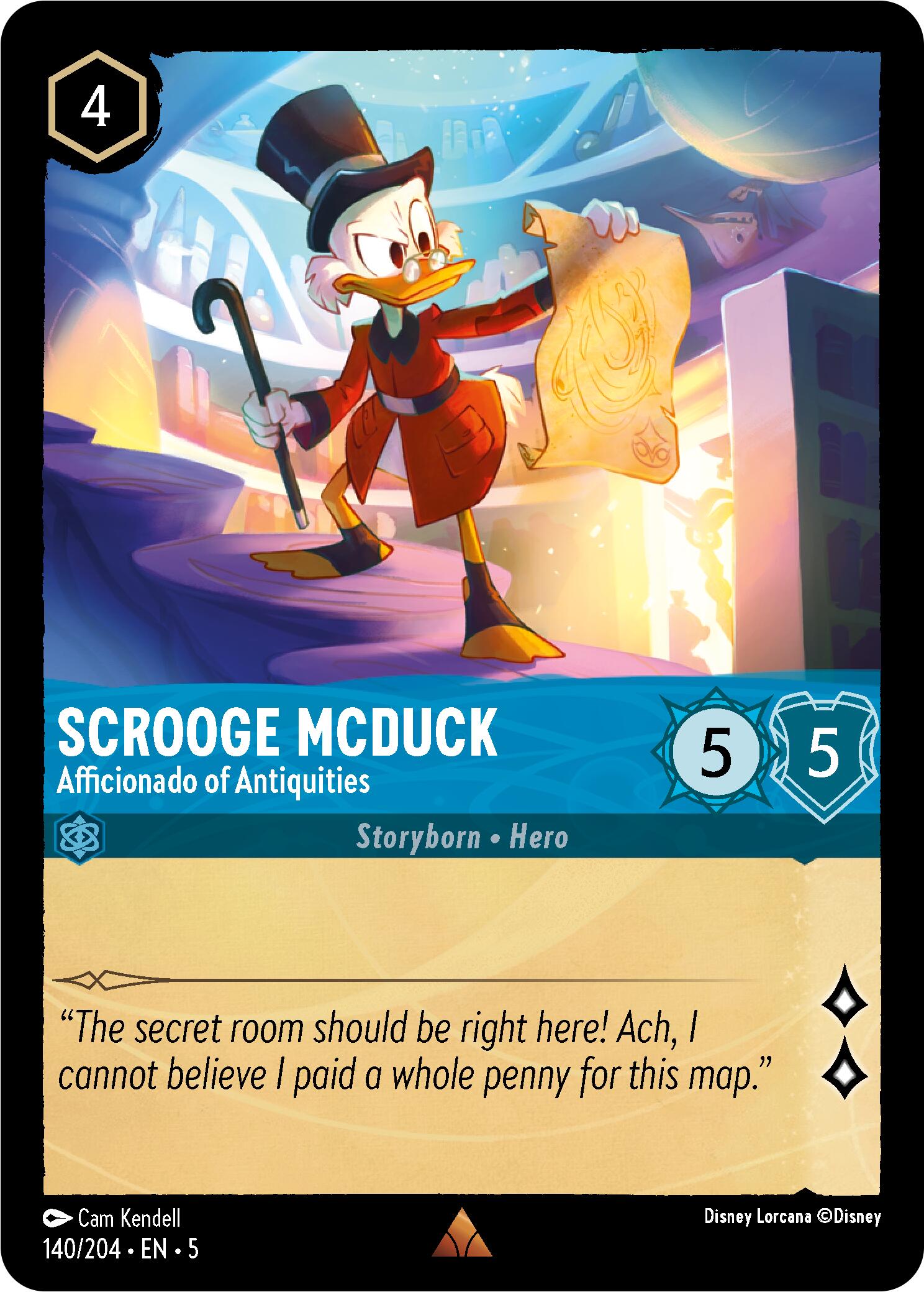 Scrooge McDuck - Afficionado of Antiquities (140/204) [Shimmering Skies] | Infinity Cards & Collectibles