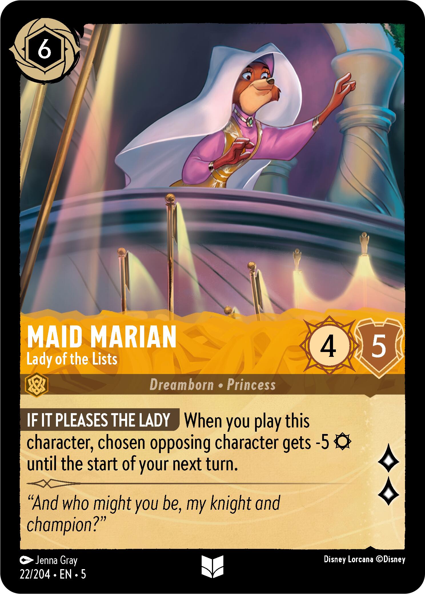 Maid Marian - Lady of the Lists (22/204) [Shimmering Skies] | Infinity Cards & Collectibles