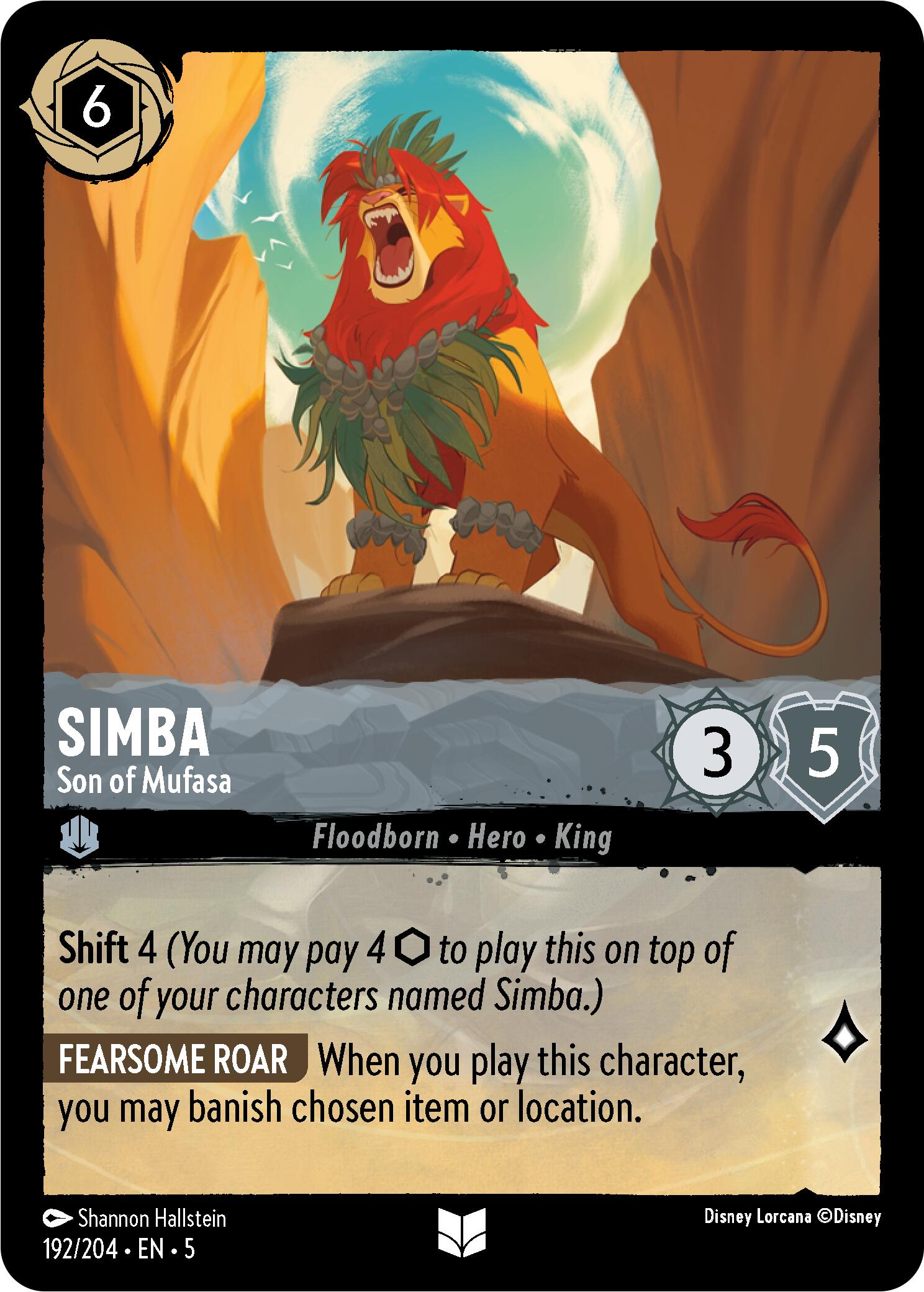 Simba - Son of Mufasa (192/204) [Shimmering Skies] | Infinity Cards & Collectibles