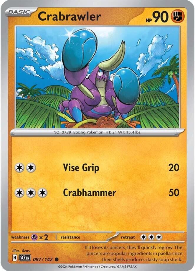 Crabrawler (087/142) [Scarlet & Violet: Stellar Crown] | Infinity Cards & Collectibles