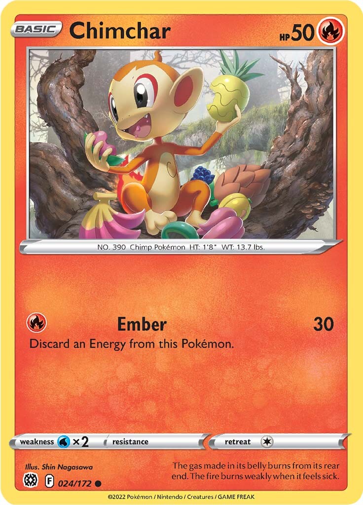 Chimchar (024/172) [Sword & Shield: Brilliant Stars] | Infinity Cards & Collectibles