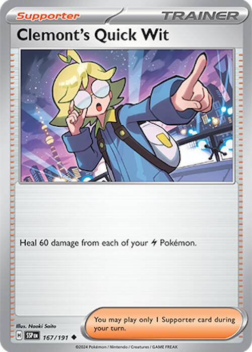 Clemont's Quick Wit (167/191) [Scarlet & Violet: Surging Sparks] | Infinity Cards & Collectibles