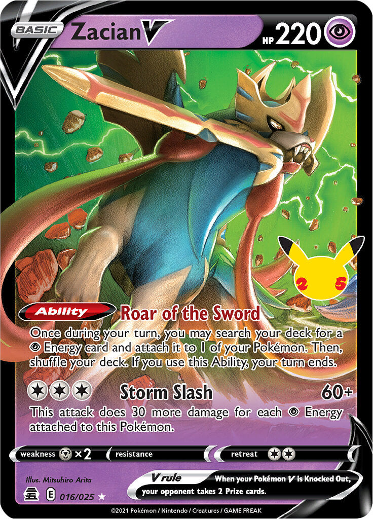 Zacian V (016/025) [Celebrations: 25th Anniversary] | Infinity Cards & Collectibles