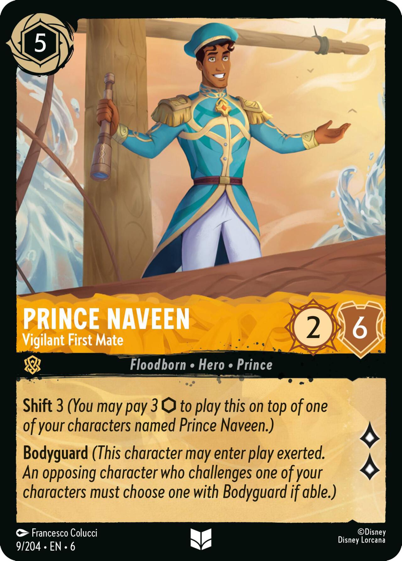 Prince Naveen - Vigilant First Mate (9/204) [Azurite Sea] | Infinity Cards & Collectibles