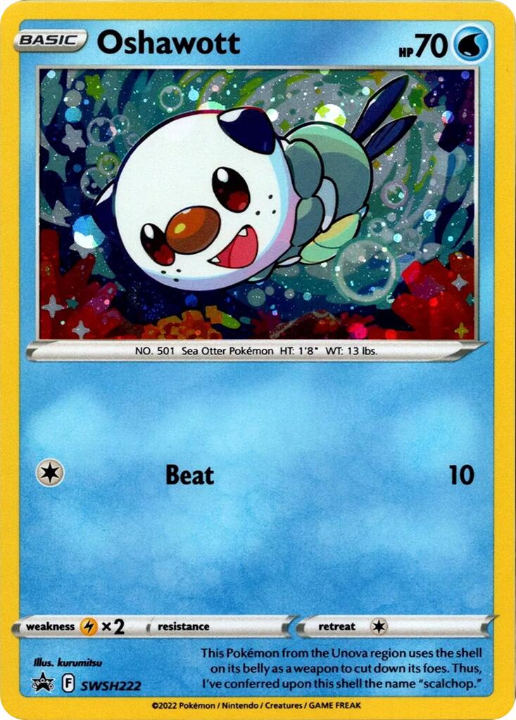 Oshawott (SWSH222) (Cosmo Holo) [Sword & Shield: Black Star Promos] | Infinity Cards & Collectibles
