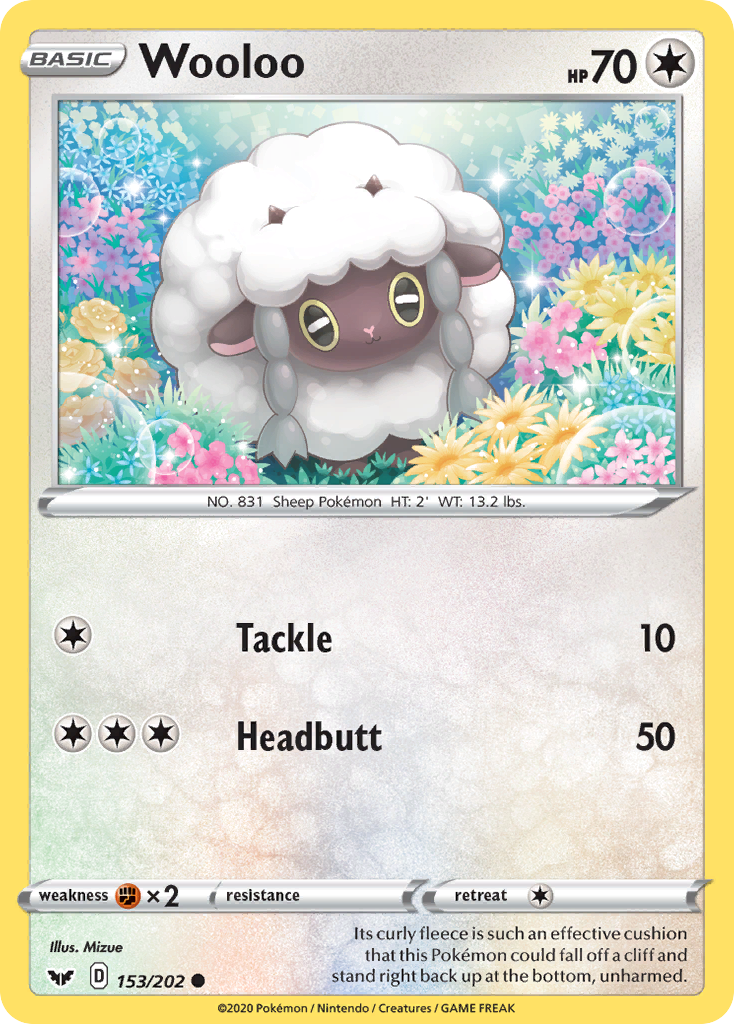 Wooloo (153/202) [Sword & Shield: Base Set] | Infinity Cards & Collectibles
