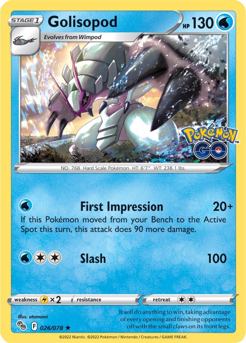 Golisopod (026/078) [Pokémon GO] | Infinity Cards & Collectibles