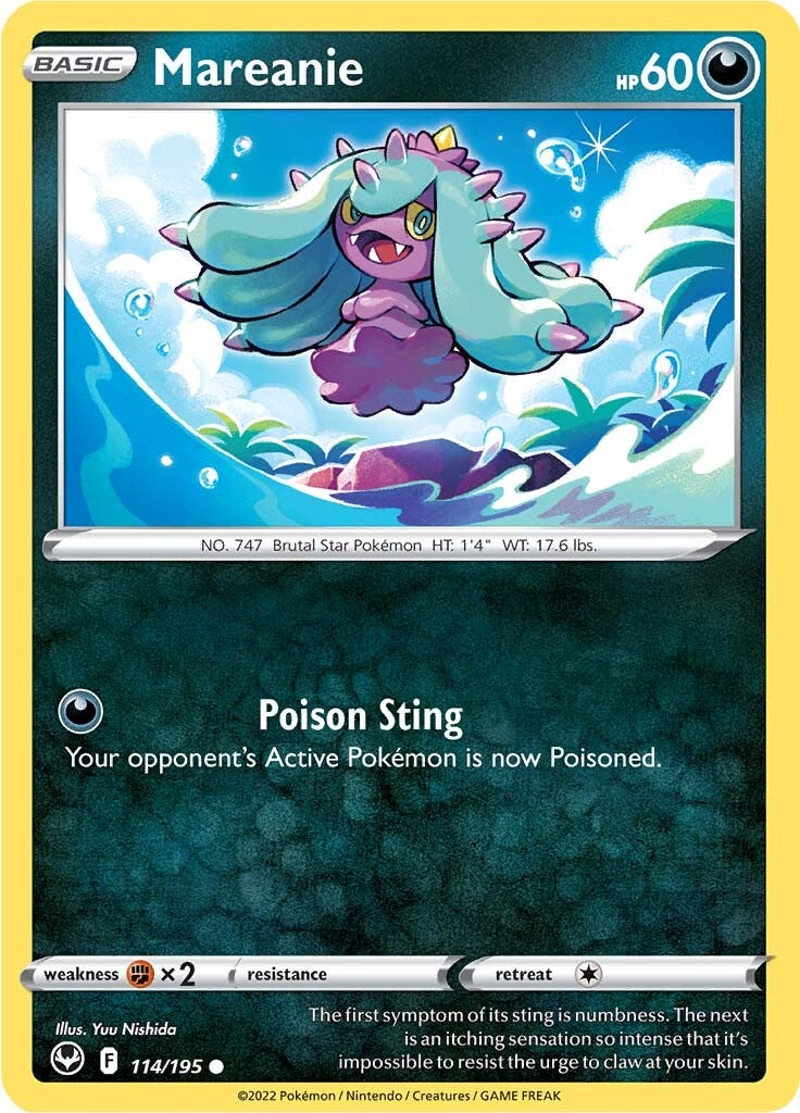 Mareanie (114/195) [Sword & Shield: Silver Tempest] | Infinity Cards & Collectibles