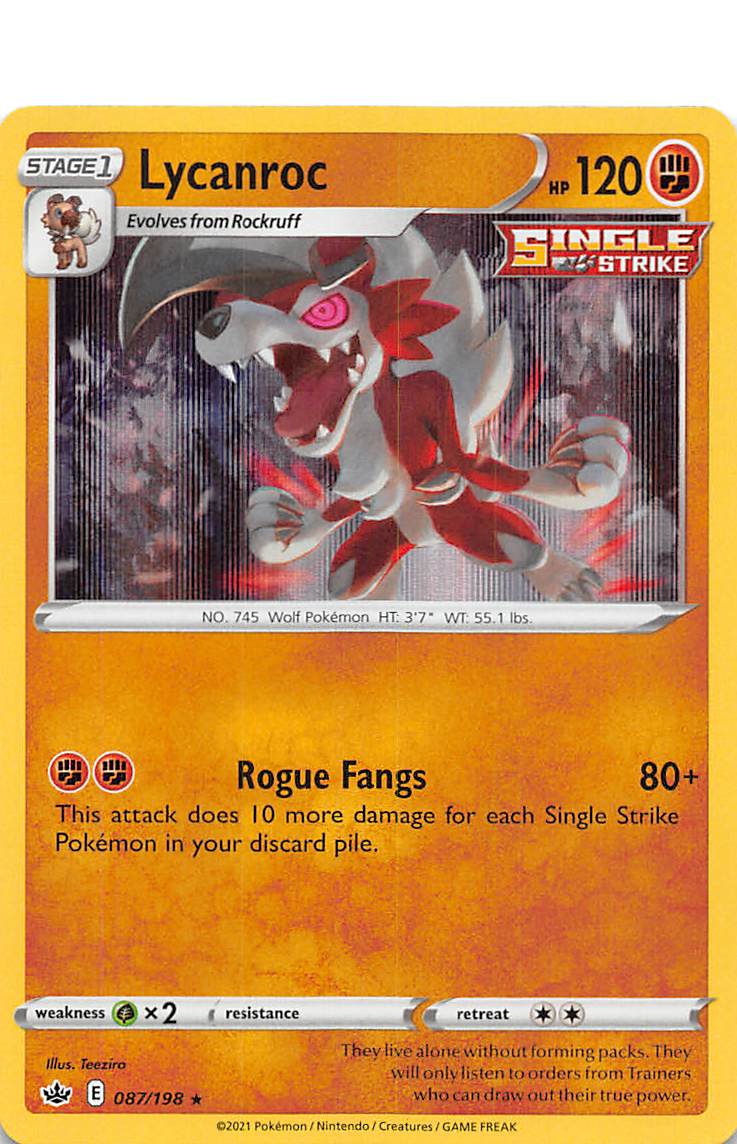 Lycanroc (087/198) [Sword & Shield: Chilling Reign] | Infinity Cards & Collectibles