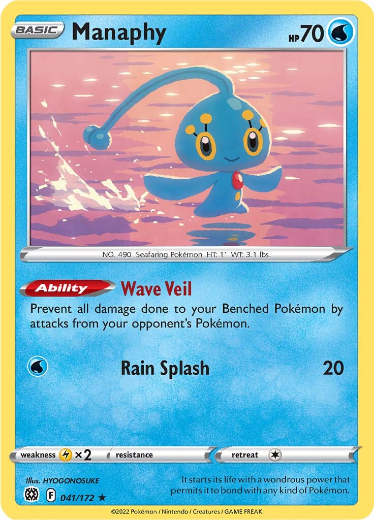 Manaphy (041/172) [Sword & Shield: Brilliant Stars] | Infinity Cards & Collectibles