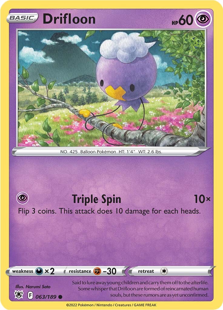 Drifloon (063/189) [Sword & Shield: Astral Radiance] | Infinity Cards & Collectibles