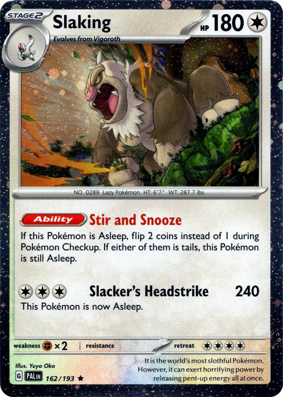 Slaking (162/193) (Cosmos Holo) [Scarlet & Violet: Paldea Evolved] | Infinity Cards & Collectibles
