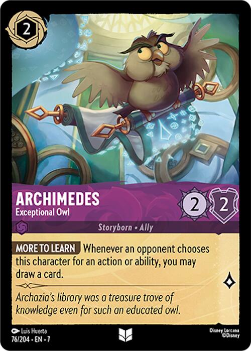 Archimedes - Exceptional Owl (76/204) [Archazia's Island] | Infinity Cards & Collectibles