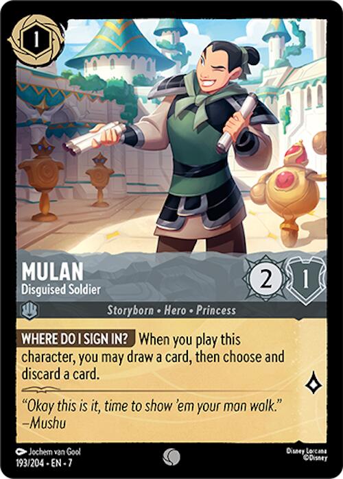Mulan - Disguised Soldier (193/204) [Archazia's Island] | Infinity Cards & Collectibles