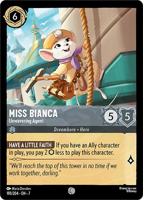 Miss Bianca - Unwavering Agent (195/204) [Archazia's Island] | Infinity Cards & Collectibles