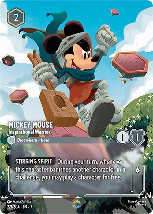 Mickey Mouse - Inspirational Warrior (Enchanted) (221/204) [Archazia's Island] | Infinity Cards & Collectibles