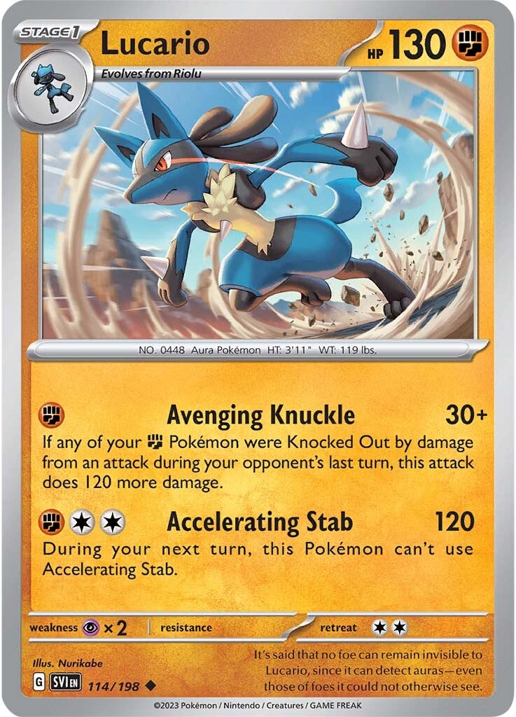Lucario (114/198) [Scarlet & Violet: Base Set] | Infinity Cards & Collectibles