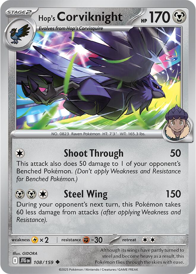 Hop's Corviknight (108/159) [Scarlet & Violet: Journey Together] | Infinity Cards & Collectibles