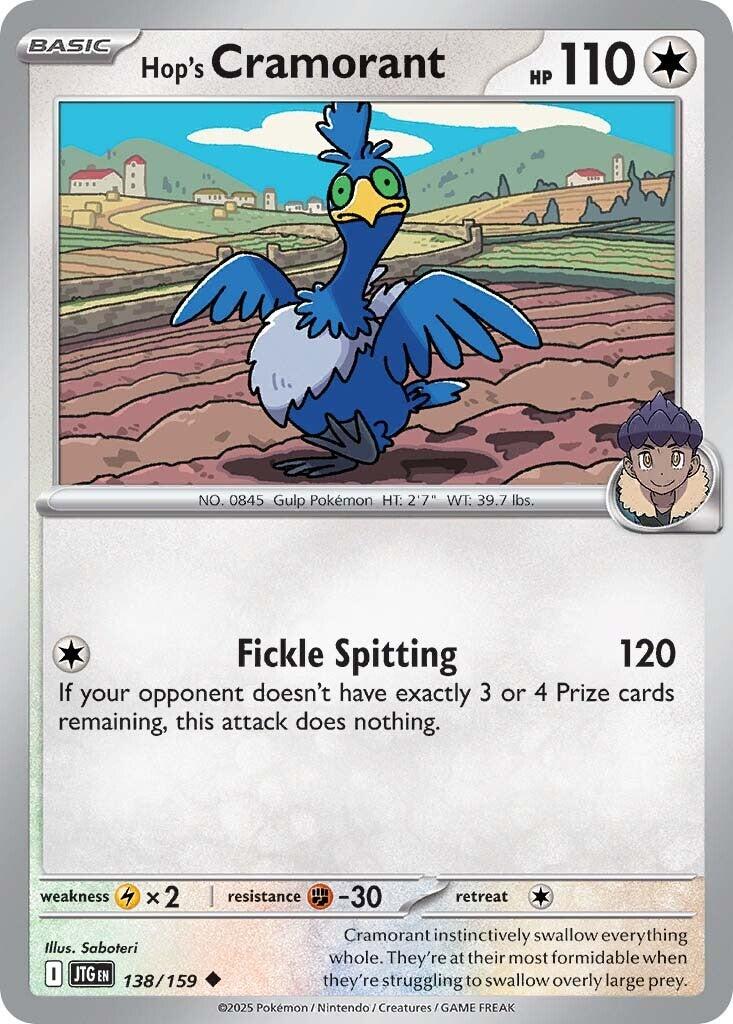 Hop's Cramorant (138/159) [Scarlet & Violet: Journey Together] | Infinity Cards & Collectibles