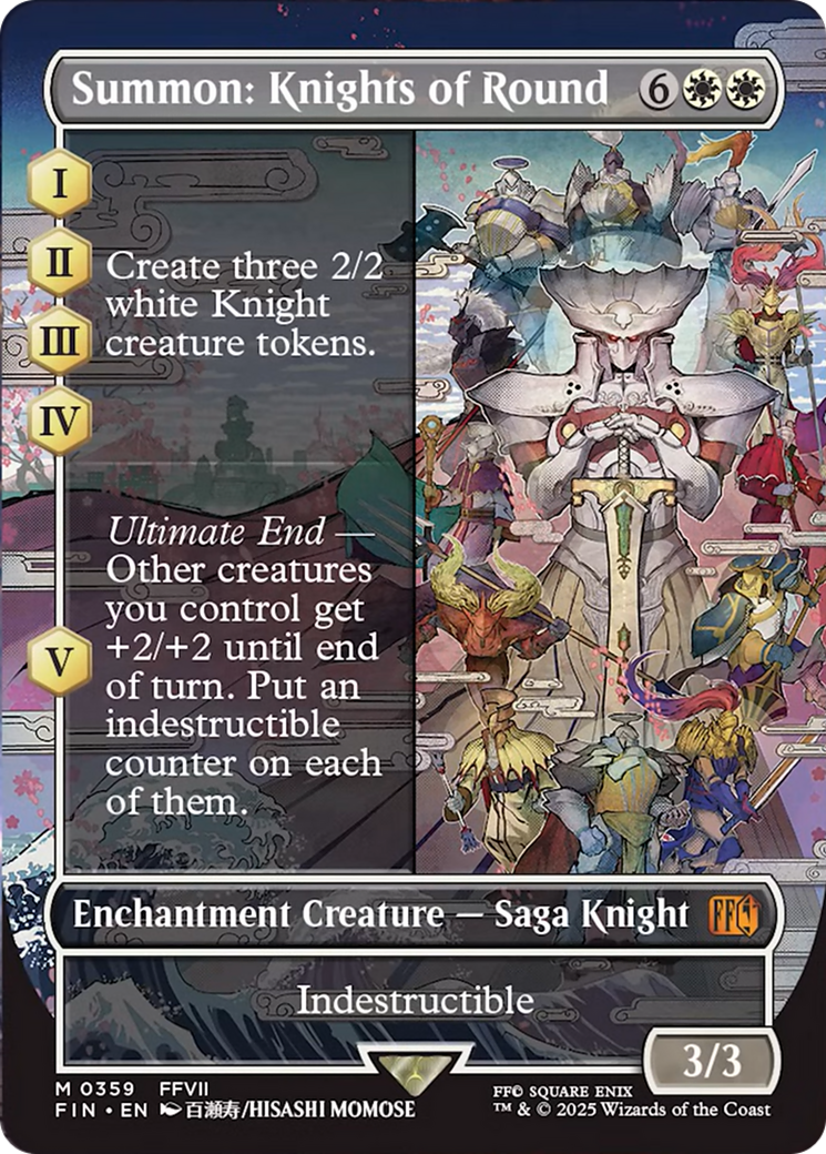 Summon: Knights of Round (Borderless) [FINAL FANTASY] | Infinity Cards & Collectibles