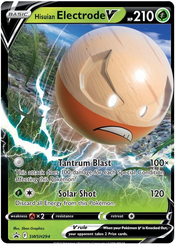 Hisuian Electrode V (SWSH294) (Jumbo Card) [Sword & Shield: Black Star Promos] | Infinity Cards & Collectibles