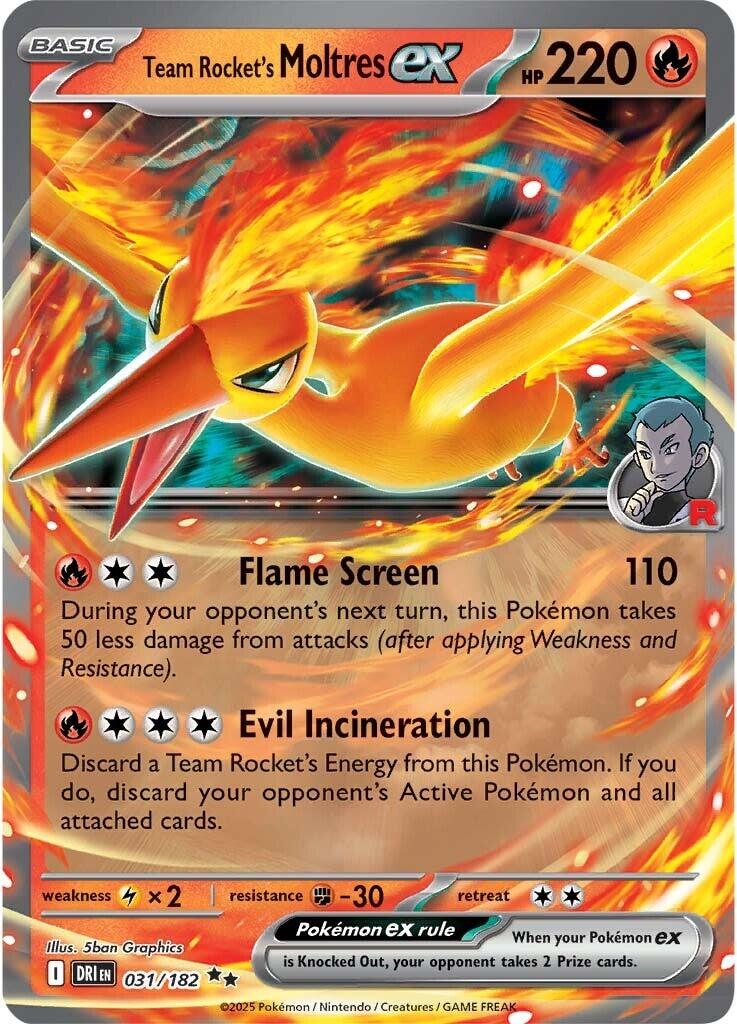 Team Rocket's Moltres ex (031/182) [Scarlet & Violet: Destined Rivals] | Infinity Cards & Collectibles