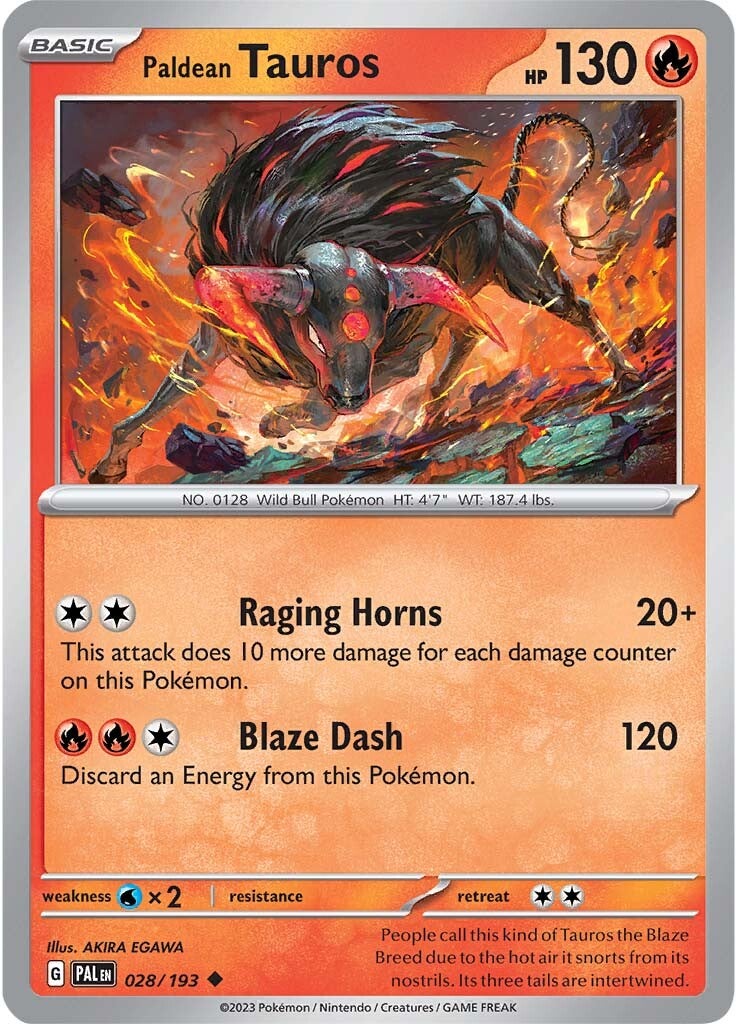Paldean Tauros (028/193) [Scarlet & Violet: Paldea Evolved] | Infinity Cards & Collectibles