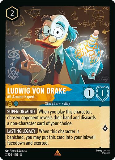 Ludwig Von Drake - All-Around Expert (7/204) [Reign of Jafar] | Infinity Cards & Collectibles