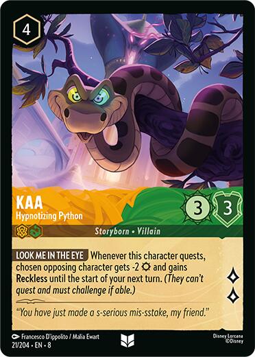 Kaa - Hypnotizing Python (21/204) [Reign of Jafar] | Infinity Cards & Collectibles