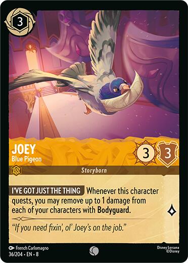 Joey - Blue Pigeon (36/204) [Reign of Jafar] | Infinity Cards & Collectibles