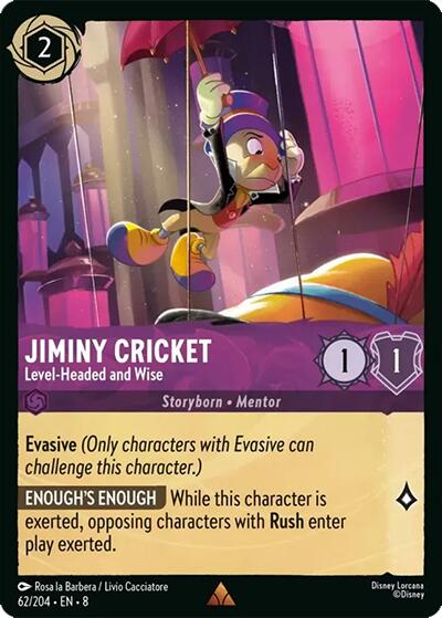 Jiminiy Cricket - Level-Headed and Wise (62/204) [Reign of Jafar] | Infinity Cards & Collectibles