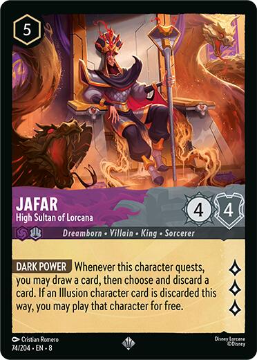Jafar - High Sultan of Lorcana (74/204) [Reign of Jafar] | Infinity Cards & Collectibles