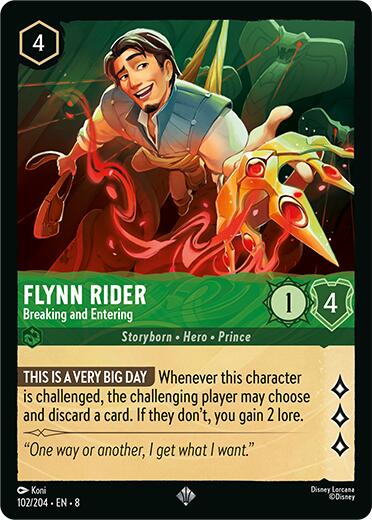 Flynn Rider - Breaking and Entering (102/204) [Reign of Jafar] | Infinity Cards & Collectibles