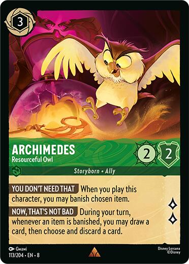 Archimedes - Resourceful Owl (113/204) [Reign of Jafar] | Infinity Cards & Collectibles